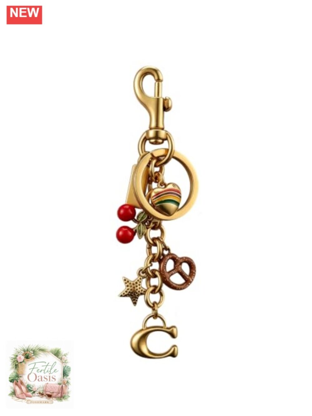 Strawberry Purse Charm for Women Handbag Keychain Decor